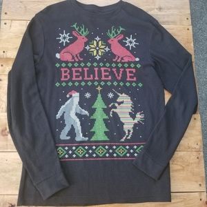 Long Sleeve Christmas Tee | Men's Medium